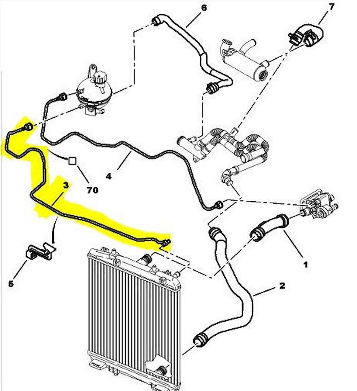 Citroen C1 Ek Depo Su Hortumu [Orjinal] (1323F9)